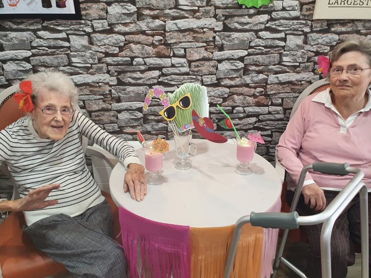 Club Tropicana drinks are free – local care home hosts tropical hydration party